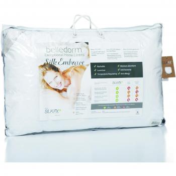 Belledorm Plush Silk Pillow, White, 48 cm x 74 cm