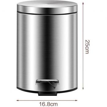 Recipiente de Basura Inoxidable 8L – Ronda con Pedal