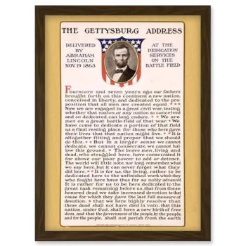 Presidential Legacy: Gettysburg Address – Premium A4 Canvas