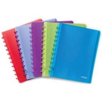 Album Atoma A4, 20 pochettes transparentes, couleurs assorties