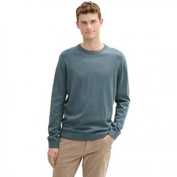 Strickpullover mit Rundhalsausschnitt aus Baumwolle
