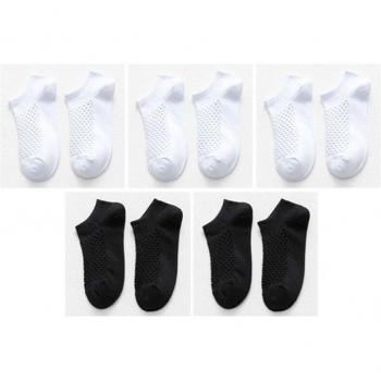 10 Pairs Summer Hollow Mesh Boat Socks for Men