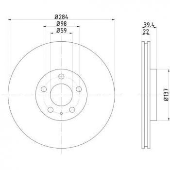 Textar 284mm Bremsscheibe vorne