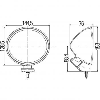 HELLA Fendinebbia 1N4 007 893-001 12V Ovale Esterno Sx/Dx