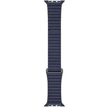 Apple Watch 44 mm – Lederarmband mit Schlaufenverschluss, Taucherblau
