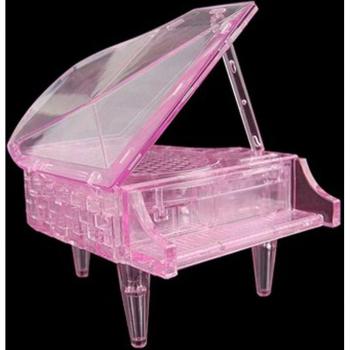 Piano 3D de Cristal: Juguete Educativo y Décor