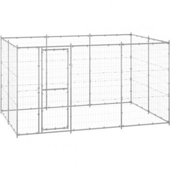 Perrera de exterior de acero galvanizado 7,26 m² Vidaxl