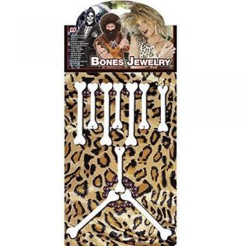 Steinzeit‑Knochen‑Trio – Kette, Armband & Ohrringe in uralter Eleganz