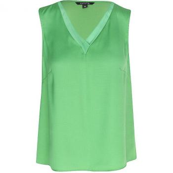 Chiffon-Ausschnitt Green Top Größe 40