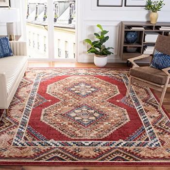 Rustic Bijar 3' x 5' Red and Rust Rug