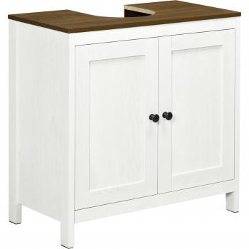 Móvel Lavatório de Madeira 2 Portas Design Elegante 60x30x60cm
