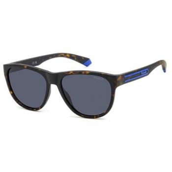 Gafas de sol unisex Polaroid PLD 2156/S, estilo cateye, marco de plástico, color marrón