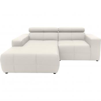 Brandon 214/100/80 cm L‑Form Ecksofa DOMO – Kopfteilverstellung, Leder