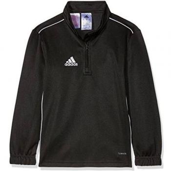 Adidas Core 18 Boys’ Training Top – Black/White, 5‑6 Age Group