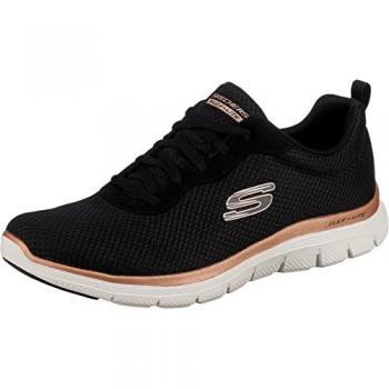 Skechers Flex Appeal 4.0 Scarpe Sportive Donna Nero/Rosa