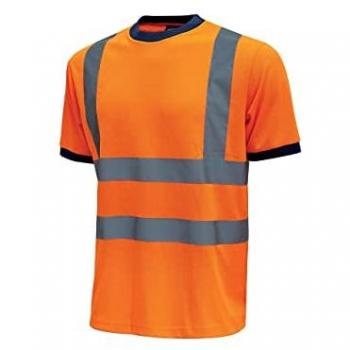 T-shirt haute visibilité orange fluo