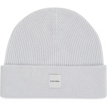 Gray Cashmere Ribbed Beanie for Women