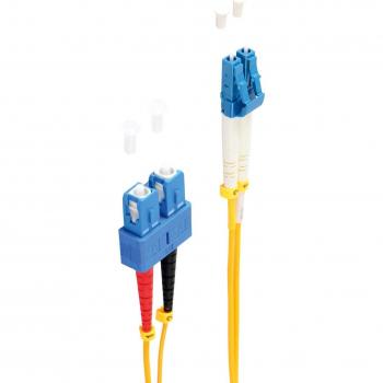 SHIVERPEAKS 2m LC/SC Duplex Fiber Optic Cable 9/125µ OS1/OS2 Yellow