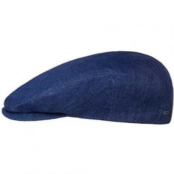 Stetson Women's Blue Linen Flat Cap