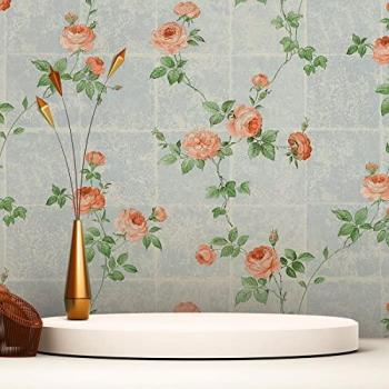 Rot–Grün Florale Tapete von Tadessi – Modell M1 No. 2526