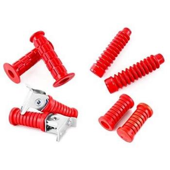 Gummiteile-Set „Sozius“ – 2x Faltenbalgsätze in Rot für Simson