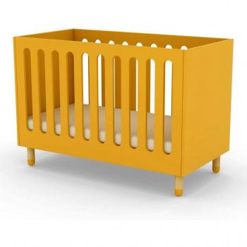 ALFRED Kinderbett Flexa Gelb 60×120 cm, einstellbarer Lattenrost