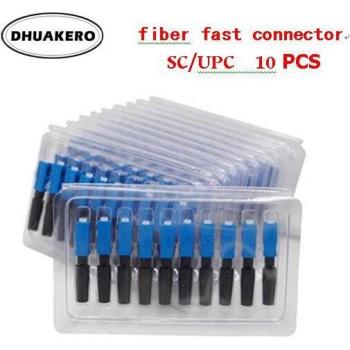 AB76A 10pcs SC/UPC FTTH Fast Optical Fiber Connector