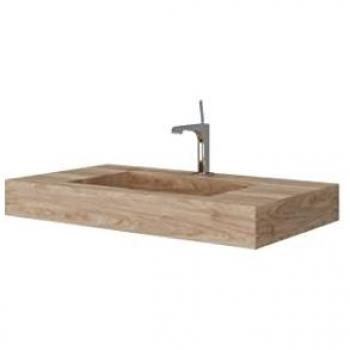 80 Cm HPL Waschbecken in Eiche Honig von KIAMAMI VALENTINA