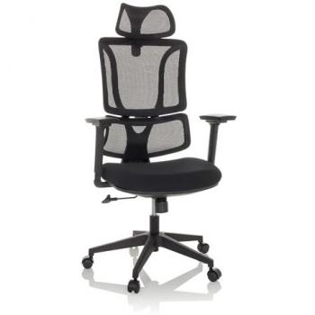 Chaise de bureau ERGOMY assise tissu noir