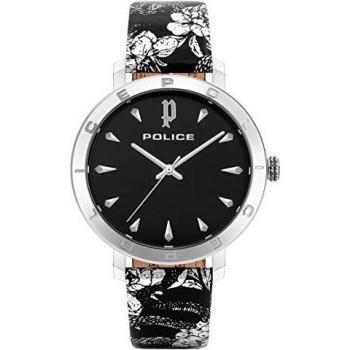 Montre Analogique Unisexe Police PL16033MS.02 en Cuir Noir, 36 mm