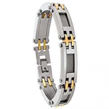 Bracelet Jourdan Zéphir en Acier Blanc et Doré