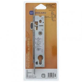 Bricard Serrure encastrable pour porte, métal, cylindre 21 mm, double face