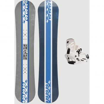 K2 Vandal + YOU+H blanc M 2025 Pack de snowboard enfant
