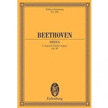 Messe C-Dur: op. 86. 5 Soli, Chor und Orchester. Studienpartitur. (Eulenburg Studienpartituren