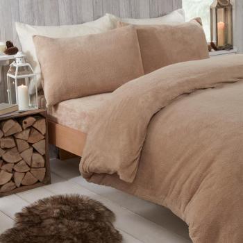 Teddy Fleece Duvet Cover with Pillow Case Bedding Set