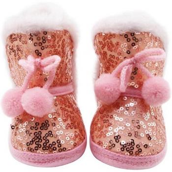 Bottes à balles de neige, bébé, séquin, épais, peluche, antidérapant, coton, enfant garçons filles