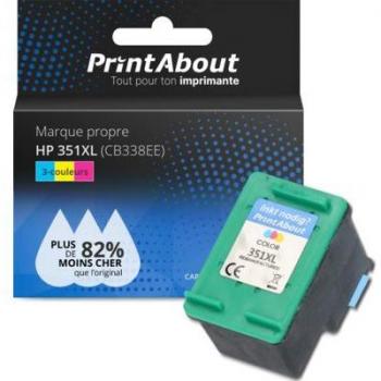 PrintAbout Cartouche 3 Couleurs HP 351XL CB338EE Grande Réserve