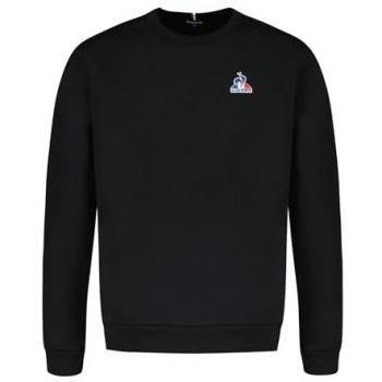 Schwarzes Sweatshirt mit Rundhalsausschnitt von Le Coq Sportif