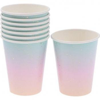 8/16PCS Rainbow Color Paper Party Supplies Set