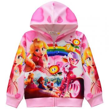 Couture d’hiver Mario & Peach – manteau zippé 4‑5 ans
