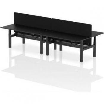 Air B2B 4P Bench with Screen – 1800 × 800 mm, Dual‑Color Black