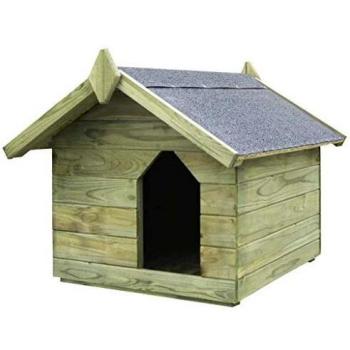VidaXL Kiefernholz Hundehütte mit Dach