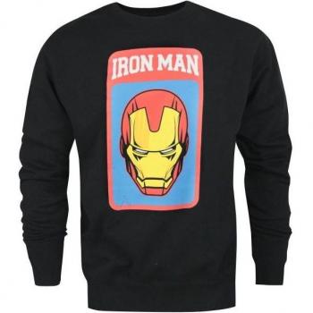 Sweatshirt noir avec masque Iron Man