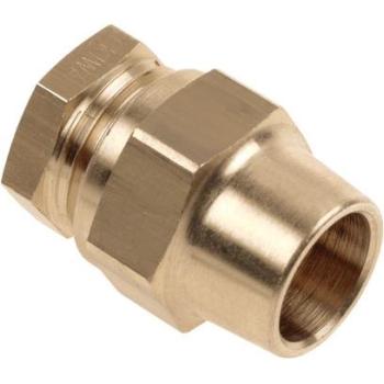 BELGAS Messing Knelfitting 22 mm – Eindkoppeling