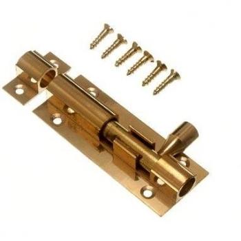 Durable 2 1/2 Inch Brass Door Bolt Barrel Slide Lock with Screws