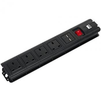 Sealey 4 Socket Extension Lead 2 USB Sockets 240v 3m