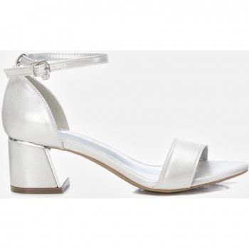 Sandalia de tacón Xti-142867 plateado para mujer