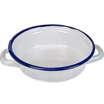 Ibili 904114 14 cm Oval Egg Platter, White and Blue