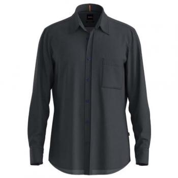 Herren Leinenhemd Regular Fit Modell 'Relegant' Blau XL