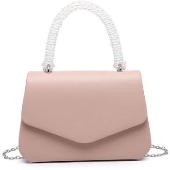 Vintage Pearl Flap Clutch in Dusty Rose